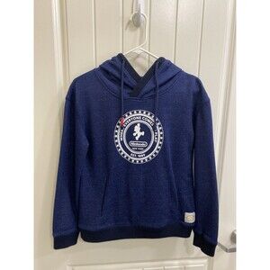 Nintendo World New York Adult S Navy French‎ Terry Hoodie Sweatshirt MARIO BADGE